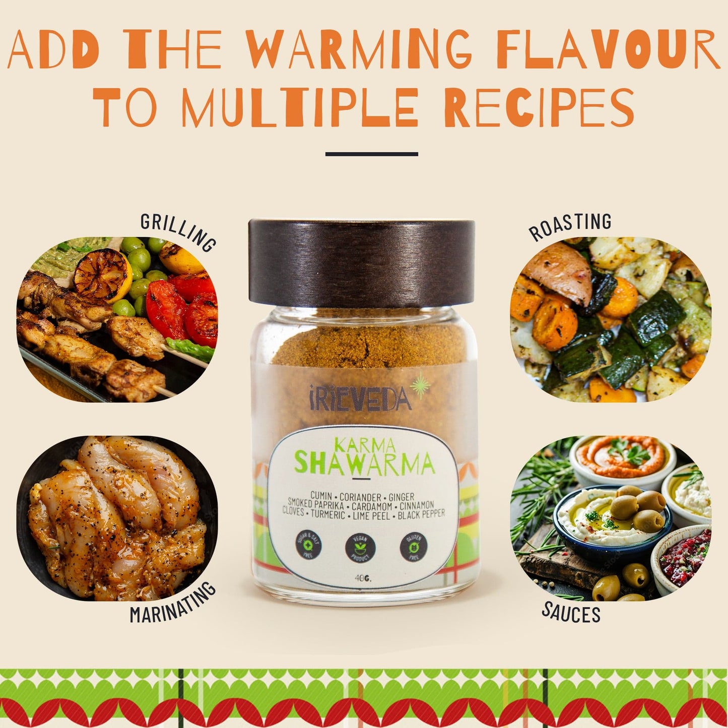 IrieVeda Spice Blends Karma Shawarma fodmap ayurvedic