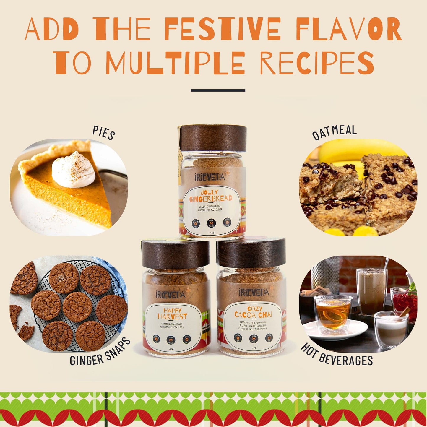 IrieVeda Spice Blends Holiday Baking Baking Spirits Bright fodmap ayurvedic