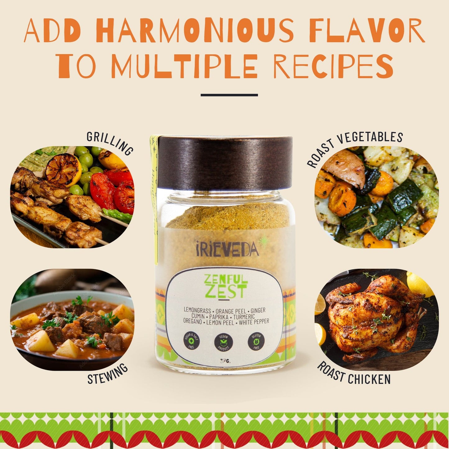 IrieVeda Spice Blends Zesty Blend Zenful Zest fodmap ayurvedic