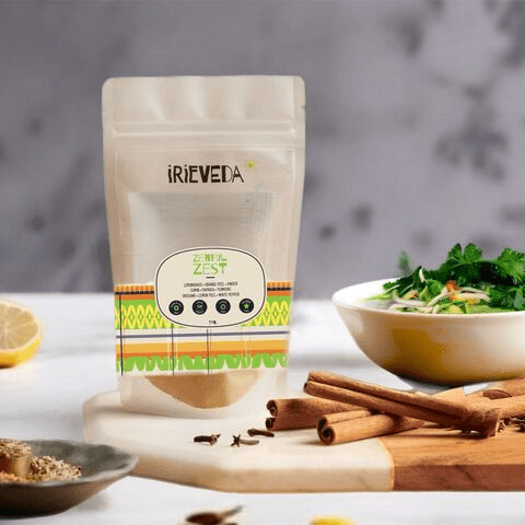 IrieVeda Spice Blends Zesty Blend Pouch Refill (1/2 cup) Zenful Zest fodmap ayurvedic