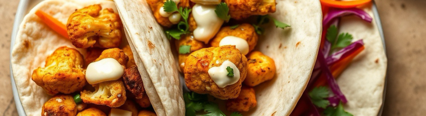 Nourishing Karma Shawarma Chickpea and Cauliflower Wraps