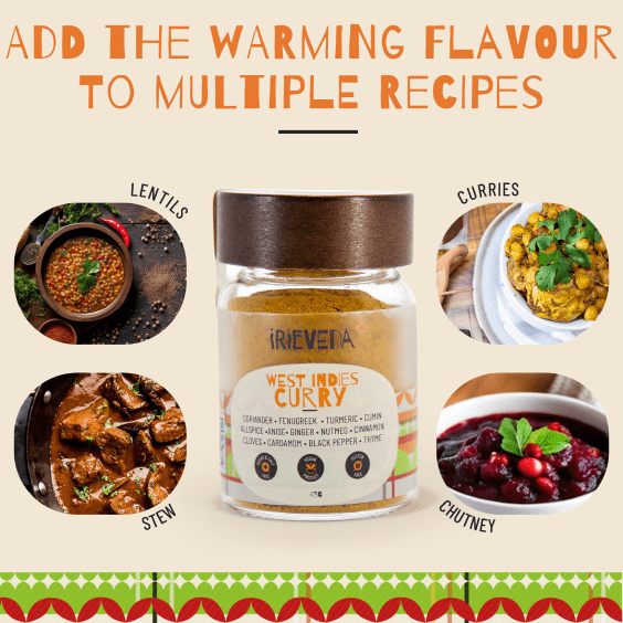 IrieVeda Spice Blends West Indies Curry fodmap ayurvedic