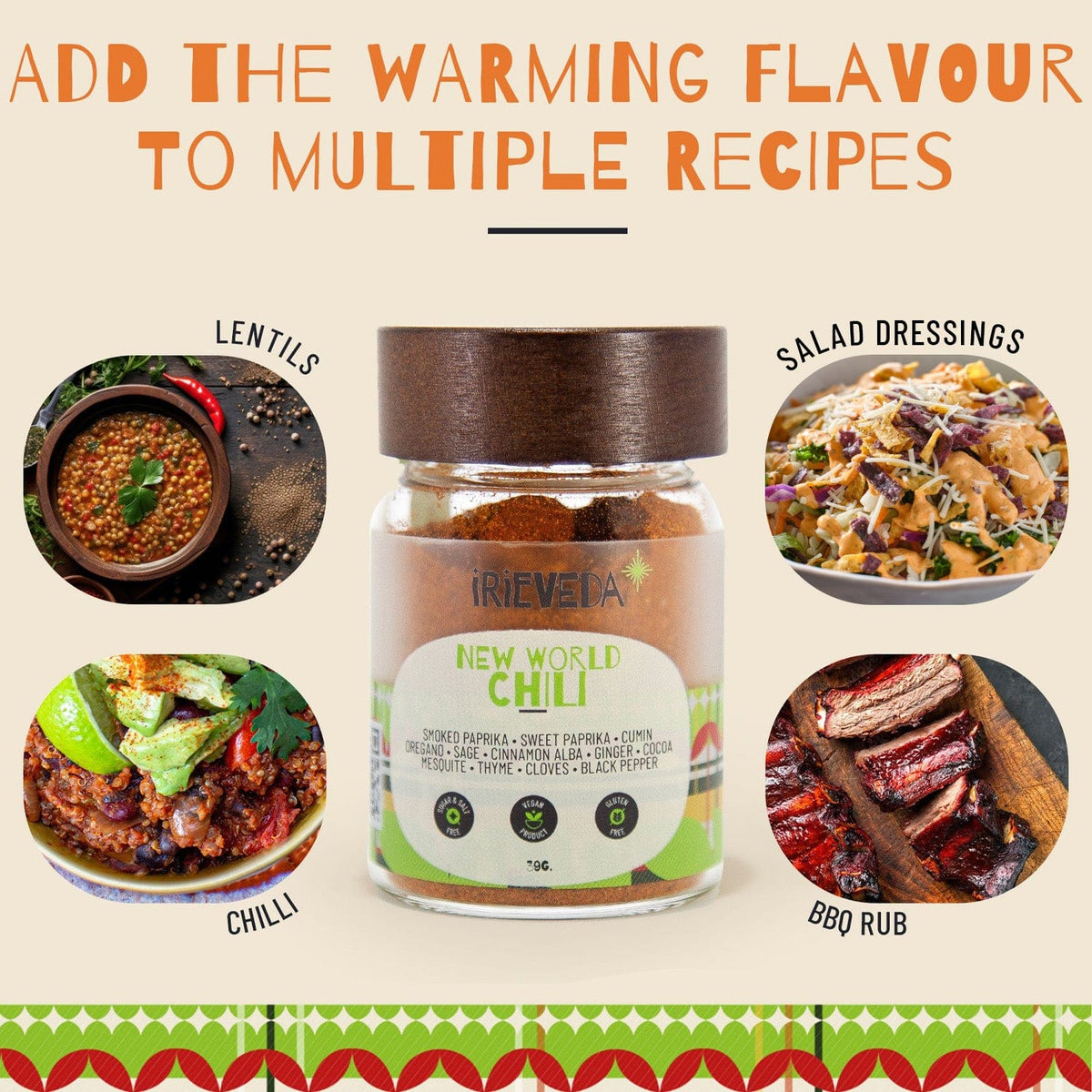 IrieVeda Spice Blends New World Chili fodmap ayurvedic