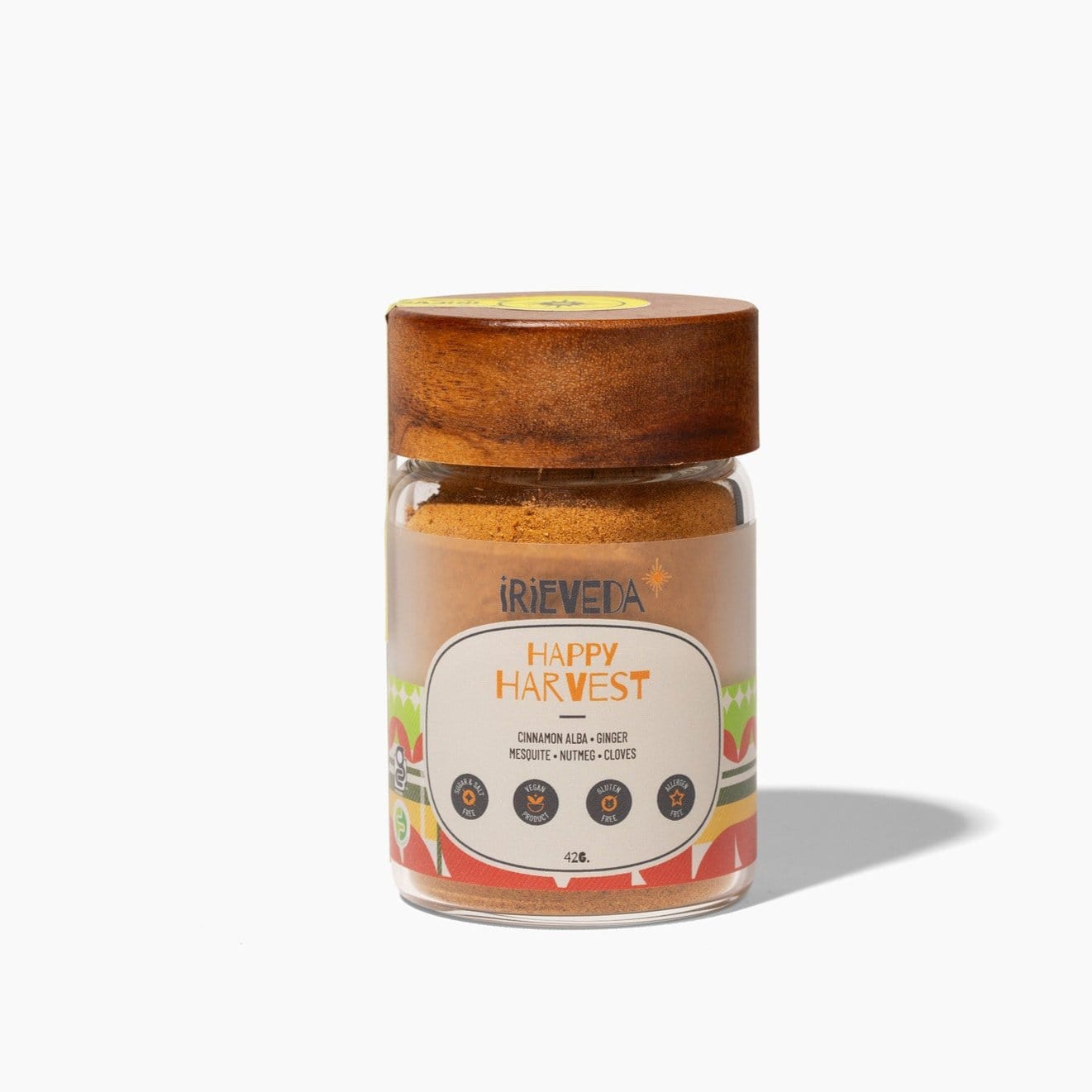 IrieVeda Spice Blends Holiday Baking Glass Jar (1/2 cup) Happy Harvest low fodmap ayurvedic gluten allergen free