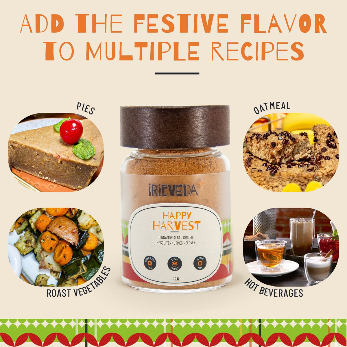 IrieVeda Spice Blends Holiday Baking Happy Harvest fodmap ayurvedic