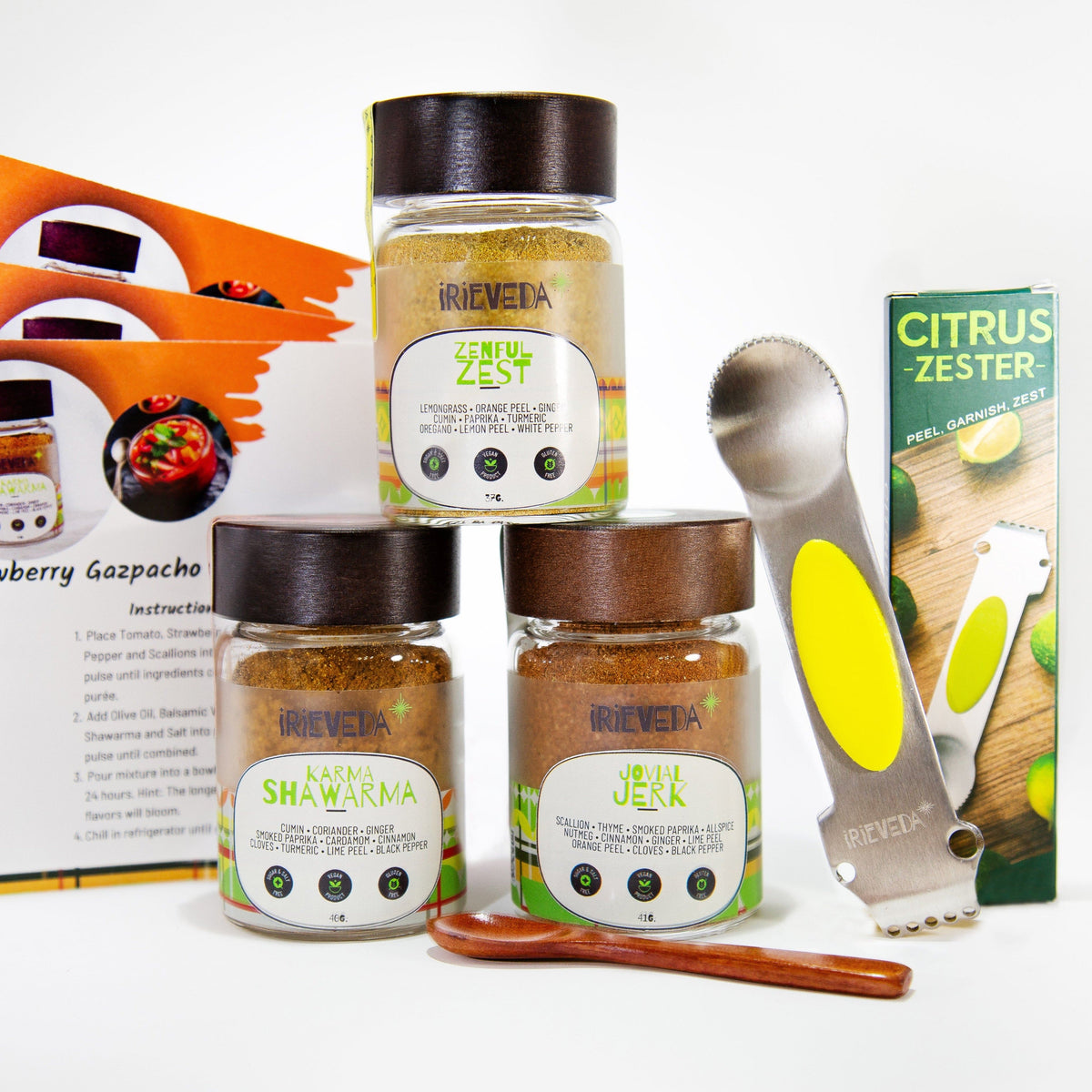 Zest For LIfe Trio- Jovial Jerk, Karma Shawarma. Zenful Zest, Citrus Zester