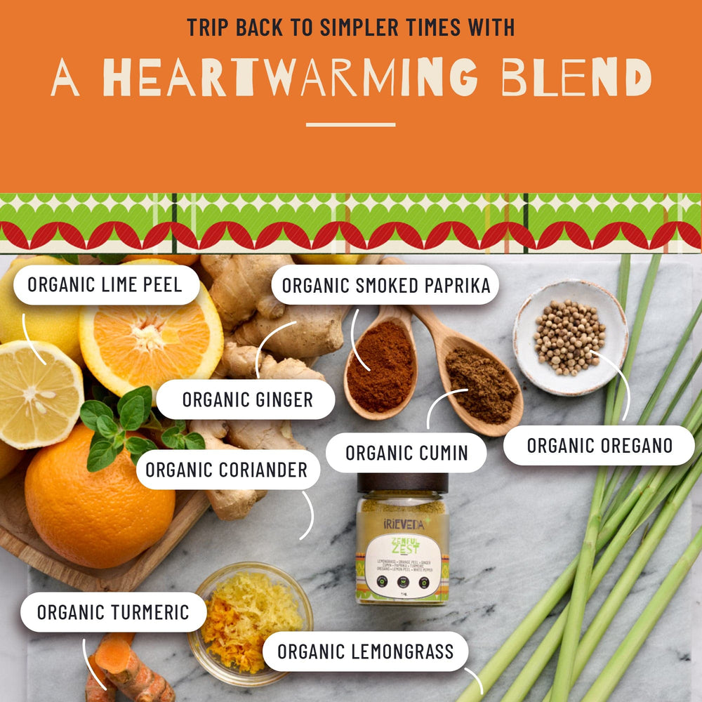 
                      
                        IrieVeda Spice Blends Zesty Blend Zenful Zest fodmap ayurvedic
                      
                    