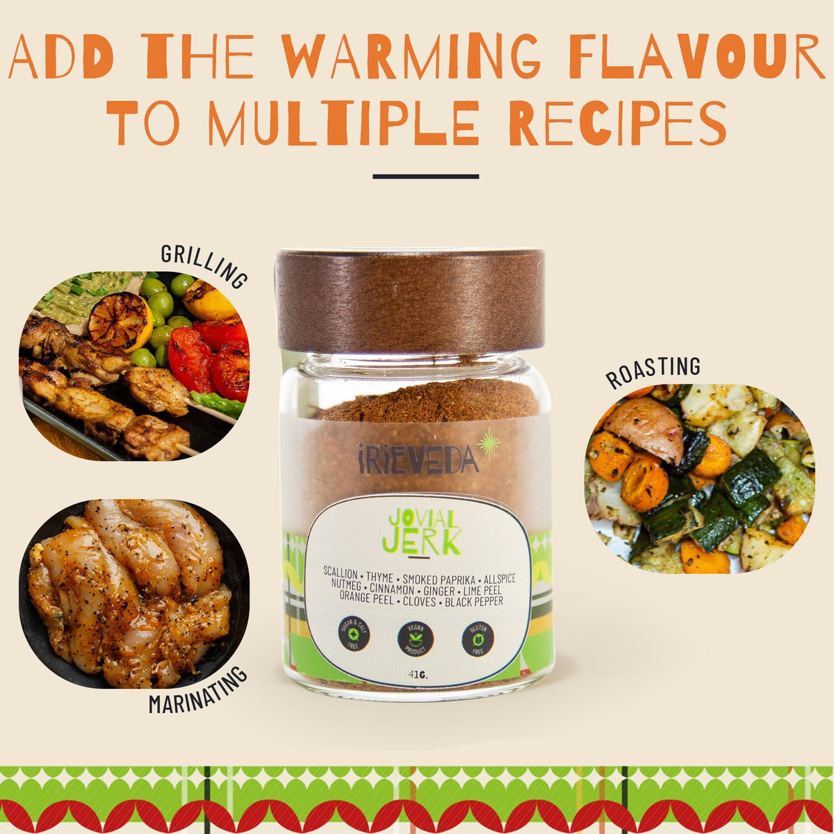 IrieVeda Spice Blends Zesty Blend Jovial Jerk fodmap ayurvedic