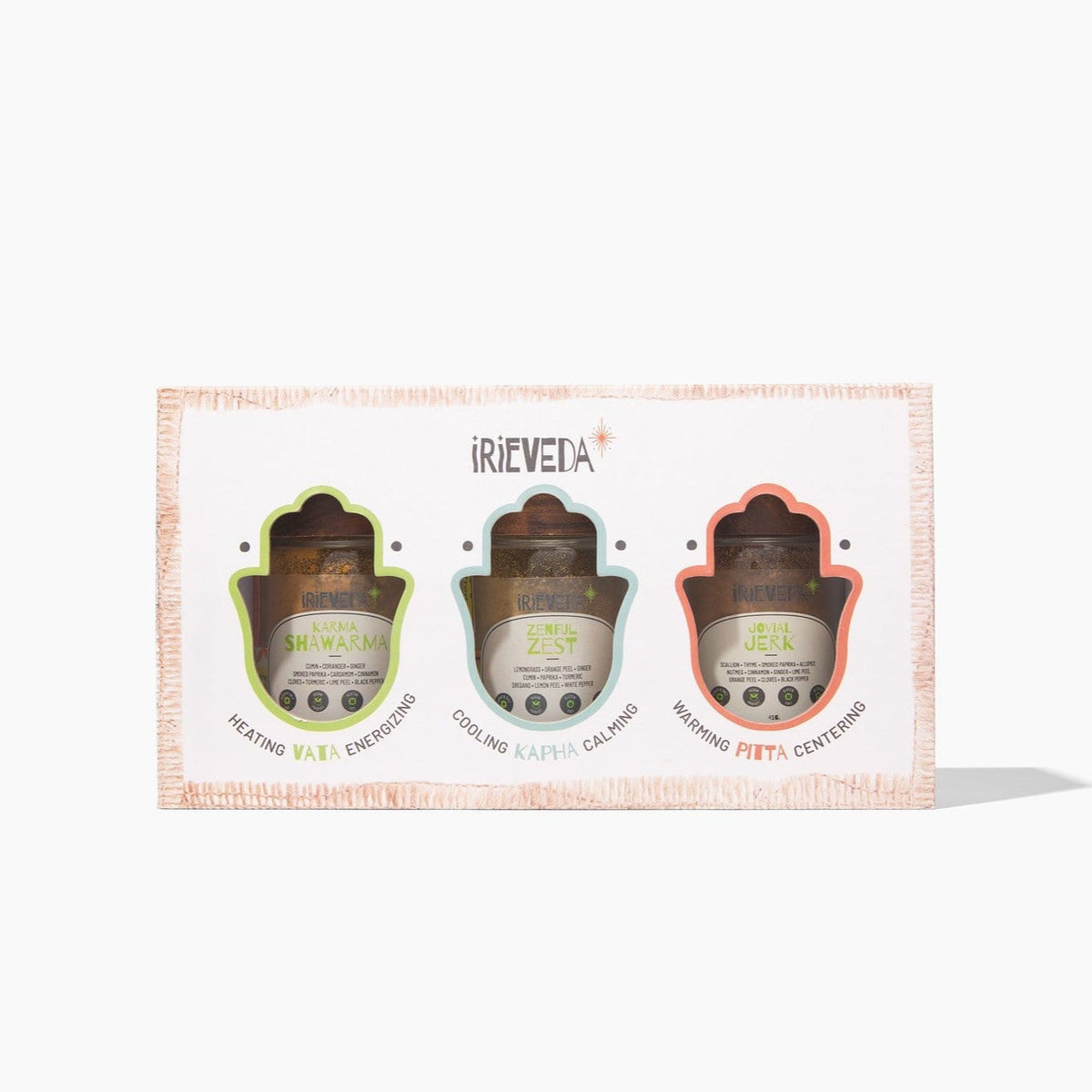 IrieVeda Spice Blends Zesty Blend Zest for Life Trio fodmap ayurvedic