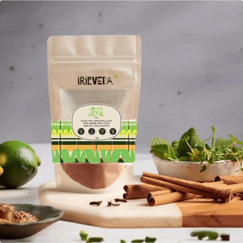 IrieVeda Spice Blends Zesty Blend Jovial Jerk Only (41 g) / Pouch Refill (1/2) Cup Jovial Jerk fodmap ayurvedic